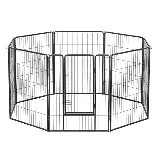 feandrea-gard-pentru-caini-pista-pentru-caini-8-piese-gri-240x80x100cm