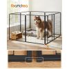 feandrea-gard-pentru-caini-pista-pentru-caini-8-piese-negru-240x80x100cm