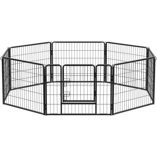 feandrea-gard-pentru-caini-pista-pentru-caini-8-piese-gri-240x80x80cm
