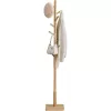 Cuier haine din lemn cu 8 cârlige, natural, 30 x 30 x 173 cm