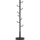 Suport de haine vertical în formă de cactus cu 8 cârlige, negru, 175 cm înălțime