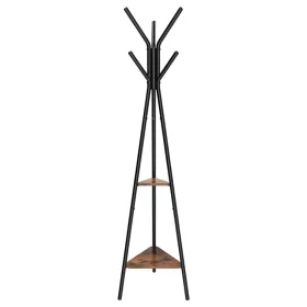 vasagle-cuier-de-haine-cu-rafturi-si-cuier-maro-rustic