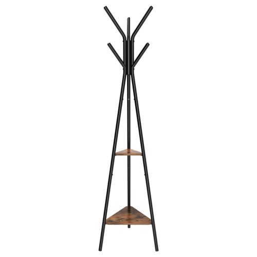 vasagle-cuier-de-haine-cu-rafturi-si-cuier-maro-rustic