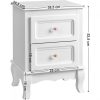vasagle-noptiera-2-buc-cu-doua-sertare-alb-30x38x52cm