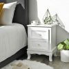 vasagle-noptiera-2-buc-cu-doua-sertare-alb-30x38x52cm