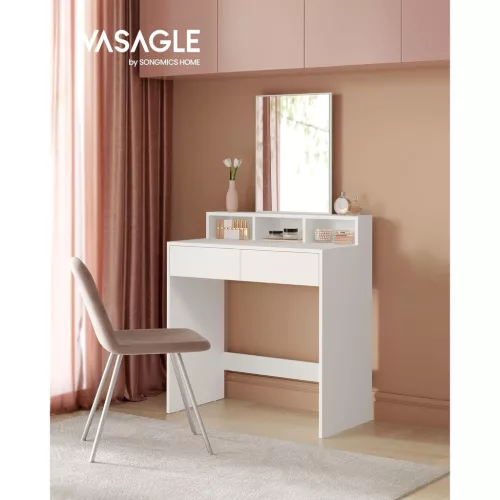 vasagle-masa-de-toaleta-masa-de-machiaj-cu-oglinda-si-sertare-alb-80x40x140cm