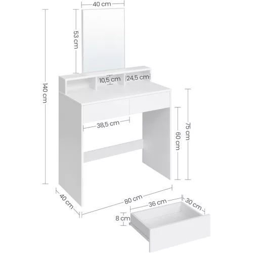 vasagle-masa-de-toaleta-masa-de-machiaj-cu-oglinda-si-sertare-alb-80x40x140cm