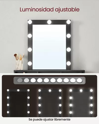 vasagle-masa-de-toaleta-masa-de-machiaj-cu-sertare-si-oglinda-cu-lumini-led-negru