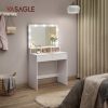 vasagle-masa-de-toaleta-masa-de-machiaj-cu-oglinda-9-becuri-led-alb-80x40x140cm