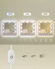 Masă de toaletă cu iluminare LED, oglindă, priză integrată, alb nori 107x40x144 cm