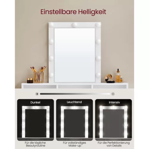 vasagle-masa-de-toaleta-masa-de-machiaj-cu-oglinda-iluminare-led-2-sertare-alb