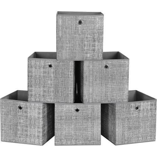 songmics-cosuri-de-depozitare-pliabile-6buc-gri-30x30x30cm