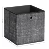 Összecsukható szövet tárolódobozok 6 db, fekete