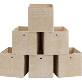 Összecsukható szövet tárolódobozok 6 db, homok bézs