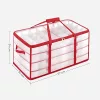 Cutie de depozitare pentru decorațiuni de Crăciun, cub de depozitare cu 128 compartimente, culoare transparentă T 67x34x34cm