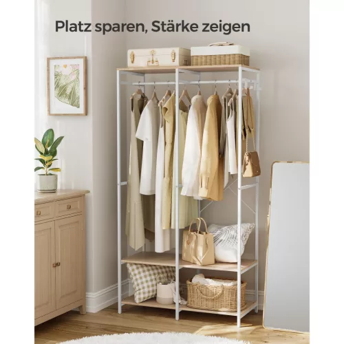songmics-cuier-dulap-deschis-rafturi-bej-si-lemn-94x40x180cm