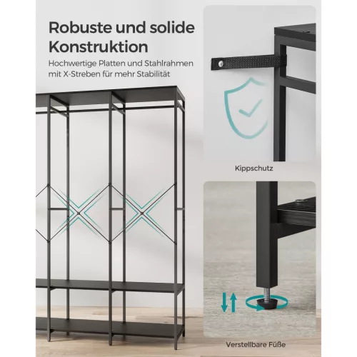 songmics-cuier-dulap-deschis-cu-rafturi-negru-141x40x180cm