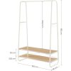 vasagle-suport-pentru-haine-pentru-paltoane-rochii-incaltaminte-alb-si-stejar-100x45x160cm