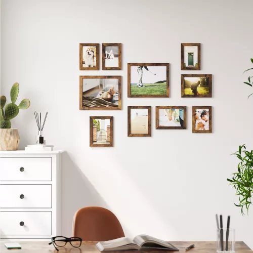 songmics-set-rame-foto-10-bucati-mai-multe-dimensiuni-maro-rustic