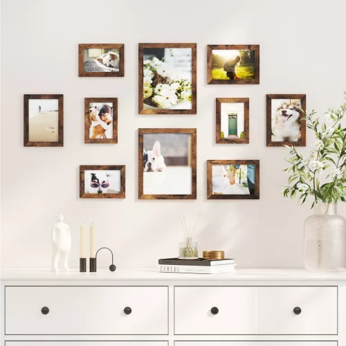 songmics-set-rame-foto-10-bucati-mai-multe-dimensiuni-maro-rustic