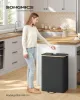Szelektív hulladékgyűjtő pet palackoknak, 100 L, fekete