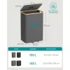 Coș de gunoi selectiv pentru sticle PET, 100L, gri
