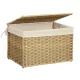 Rattan stílusú tárolódoboz, 65L, dekoratív, természetes