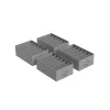 Set de depozitare cu patru sertare, șase compartimente, gri porumbel 42 x 30 x 17 cm