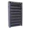 Dulap pentru pantofi, 10 niveluri, cu capac anti-praf, gri 88x28x160cm