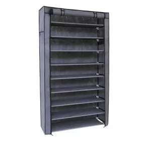   Dulap pentru pantofi, 10 niveluri, cu capac anti-praf, gri 88x28x160cm