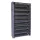 Dulap pentru pantofi, 10 niveluri, cu capac anti-praf, gri 88x28x160cm