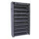 Dulap pentru pantofi, 10 niveluri, cu capac anti-praf, gri 88x28x160cm