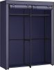 songmics-dulap-portabil-pentru-depozitare-haine-textil-albastru-140x43x174cm