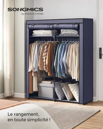 songmics-dulap-portabil-pentru-depozitare-haine-textil-albastru-140x43x174cm