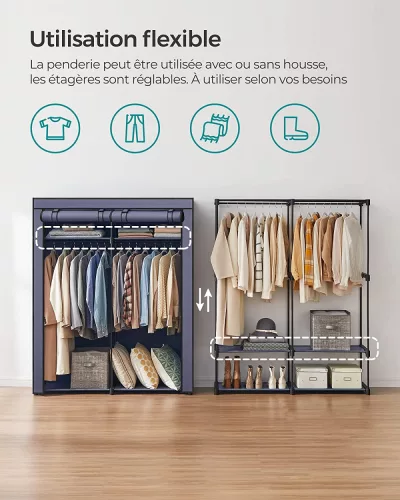 songmics-dulap-portabil-pentru-depozitare-haine-textil-albastru-140x43x174cm