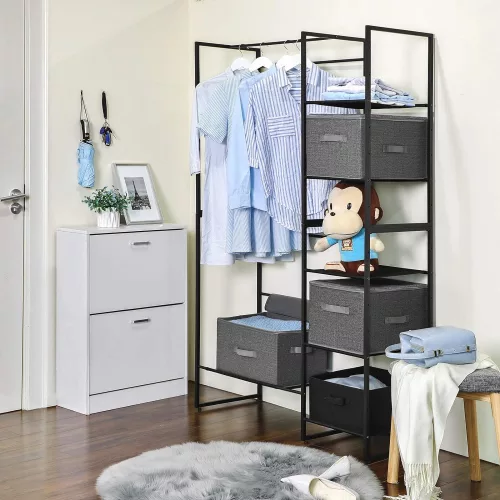 songmics-cutii-de-depozitare-pliabile-cu-fermoar-3buc-gri-40x30x25cm