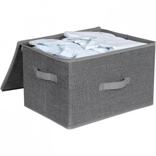 songmics-cutii-de-depozitare-pliabile-cu-fermoar-3buc-gri-40x30x25cm