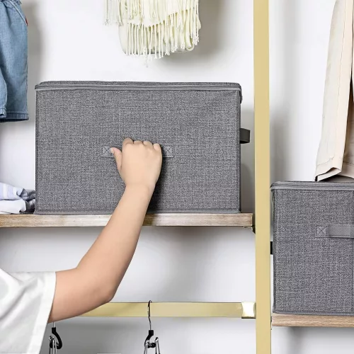 songmics-cutii-de-depozitare-pliabile-cu-fermoar-3buc-gri-40x30x25cm