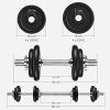songmics-set-gantere-cu-2-x-10-kg-plus-haltere-negru