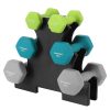 songmics-set-gantere-6-piese-husa-din-neopren-colorat-2-x-1-kg-2-x-2-kg-2-x-3-kg-suport
