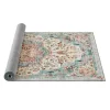 Covor 120 x 170 cm, lavabil, antiderapant, albastru-turcoaz
