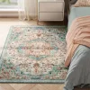Covor 120 x 170 cm, lavabil, antiderapant, albastru-turcoaz