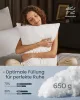 Set perne, 2 buc., 80 x 40 cm, cu husă moale și răcoritoare, umplutură 650 g, alb