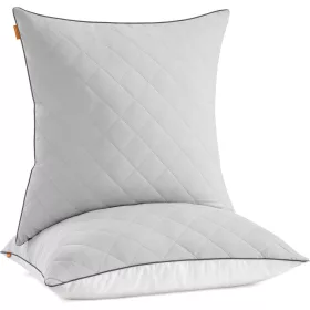   Set de perne, 2 buc., 80 x 80 cm, cu husă moale și răcoritoare, umplutură 1200 g, gri