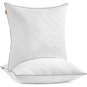   Set perne, 2 buc., 80 x 80 cm, cu husă moale și răcoritoare, umplutură 1200 g, alb